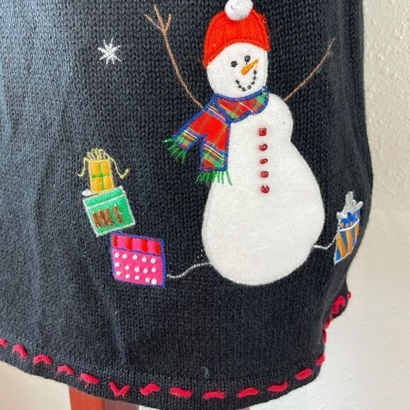NWT Reference Point Full Zip Sleeveless Christmas Sweater Size M - Picture 7 of 9